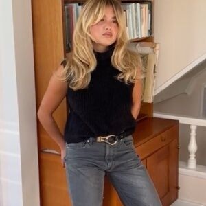 Turtleneck Top Black